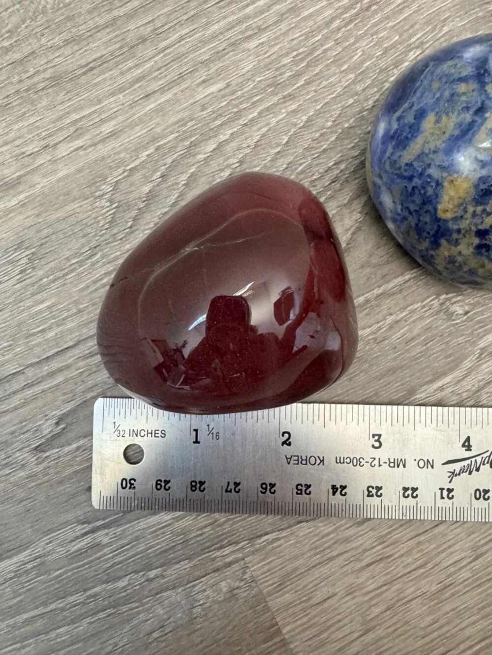 Set of Three Large Display Gemstones | Bloodstone, Bumblebee Jasper, Soladite